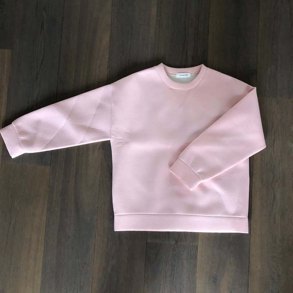 Bright pink scuba sweater